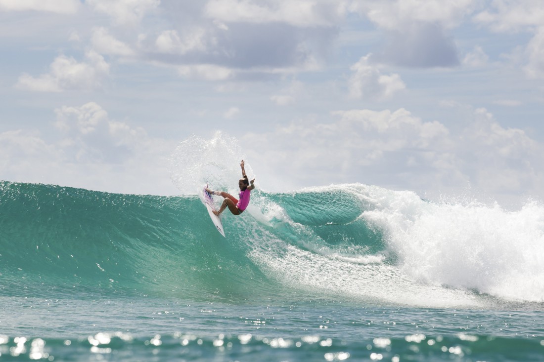 GOLD COAST, QUEENSLAND - MARCH 04: Coco Ho of Hawaii was eliminated from the Roxy Pro Gold Coast after placing second in Round 2 at Snapper Rocks on March 4, 2014 in Gold Coast, Australia. (Photo by Kelly Cestari/ASP via Getty Images)