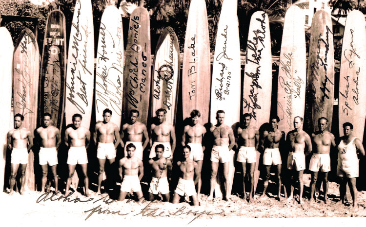 Waikiki Beach Boys March 18, 1937 Photo: J.H.